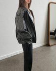 Mary Leather Bomber