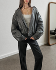 Mary Leather Bomber