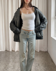 Gaia Leather Bomber
