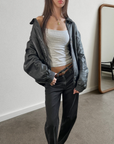 Holly Leather Bomber