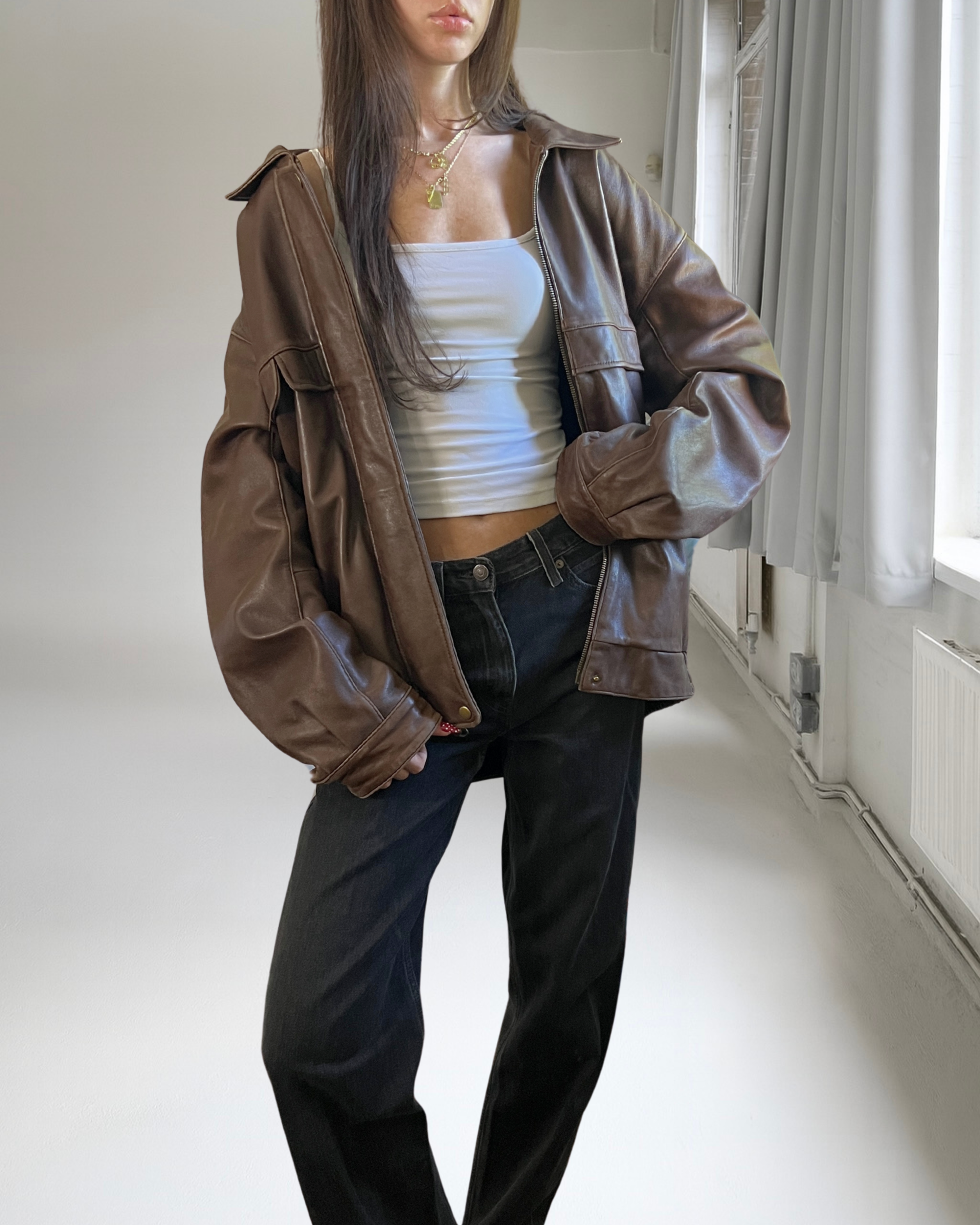 Pelle Leather Bomber