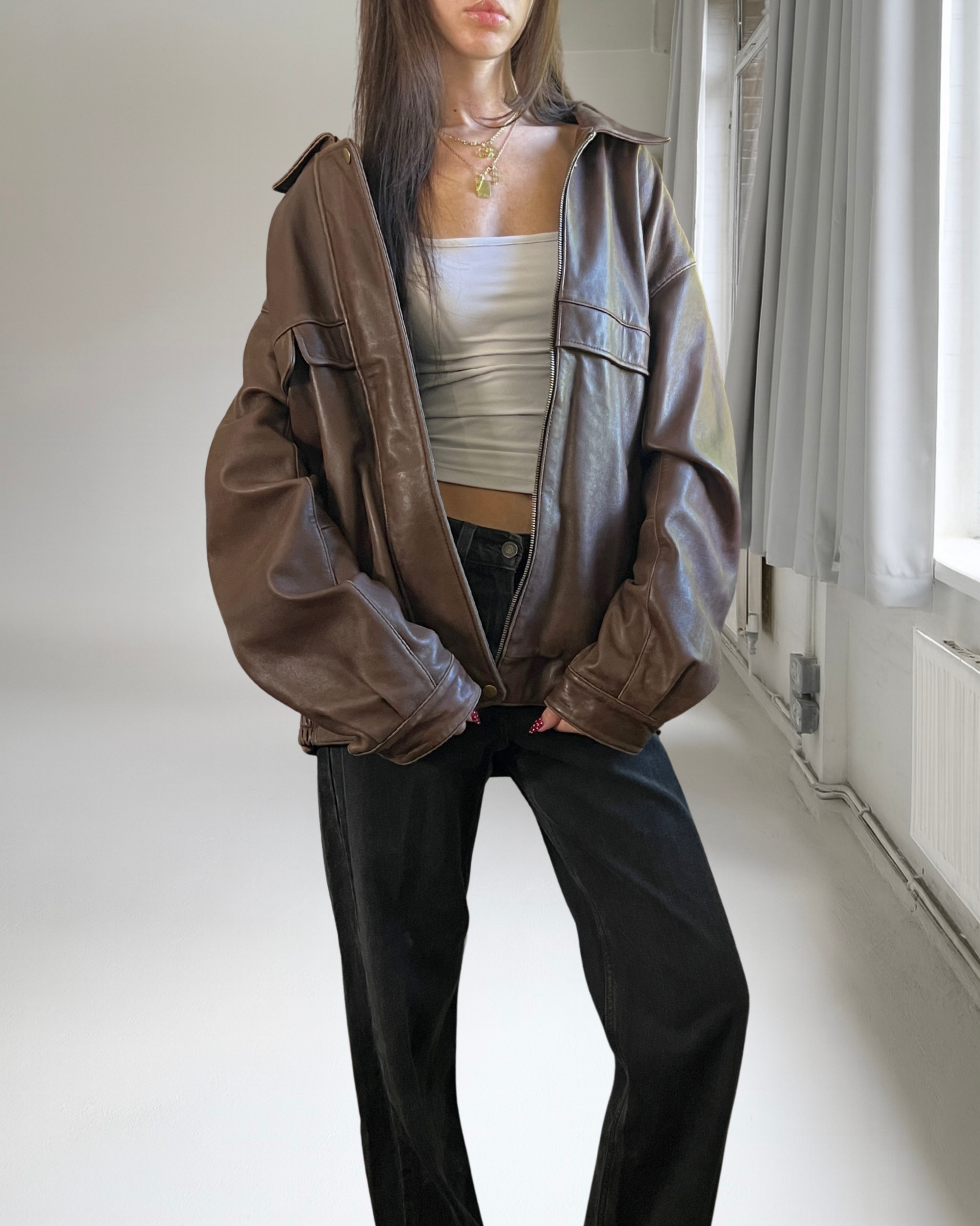 Pelle Leather Bomber