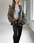 Bonnie Leather Bomber