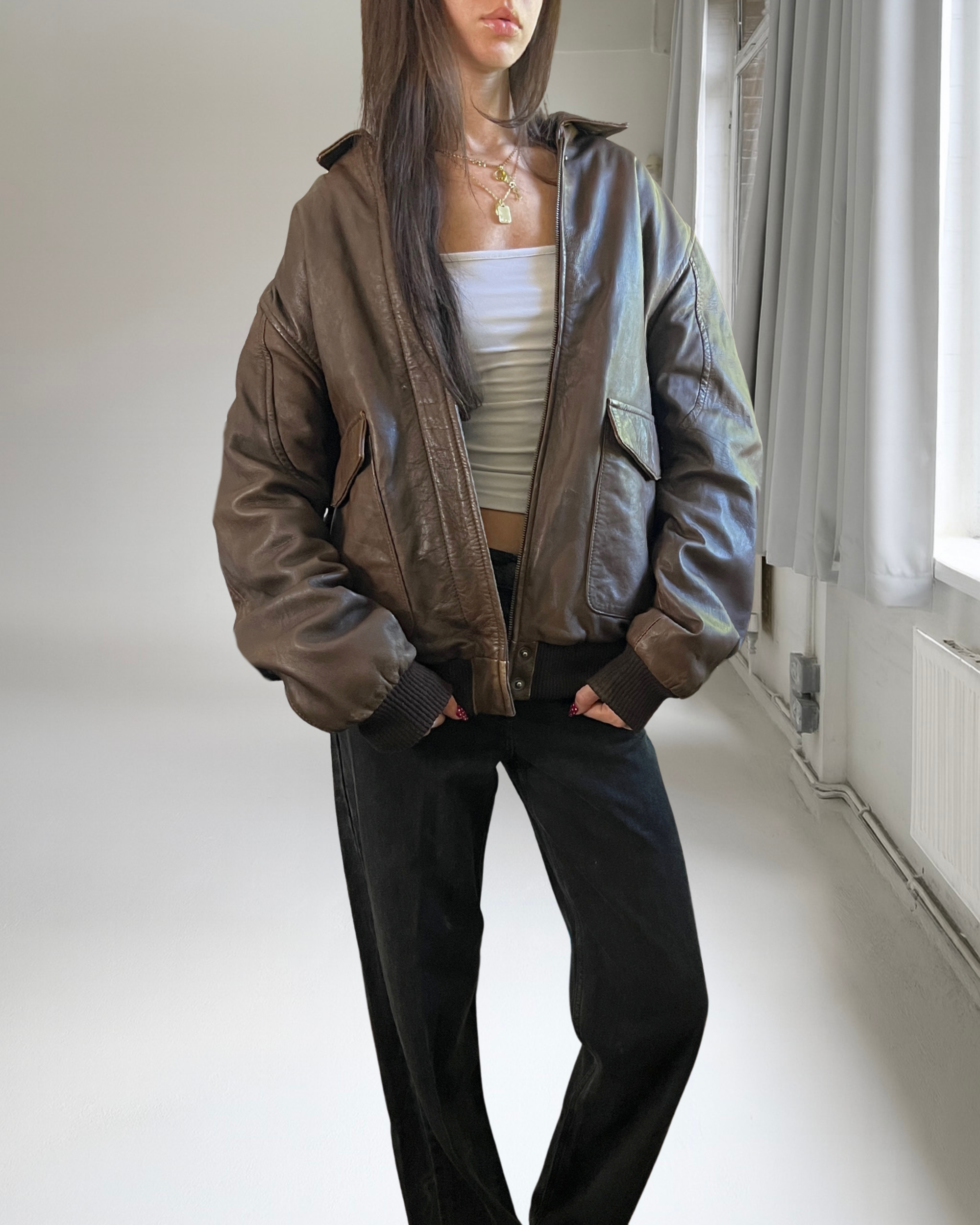 Bonnie Leather Bomber