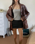 Holiday Leather Blazer