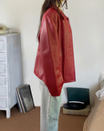 Red Claiborne Leather Jacket