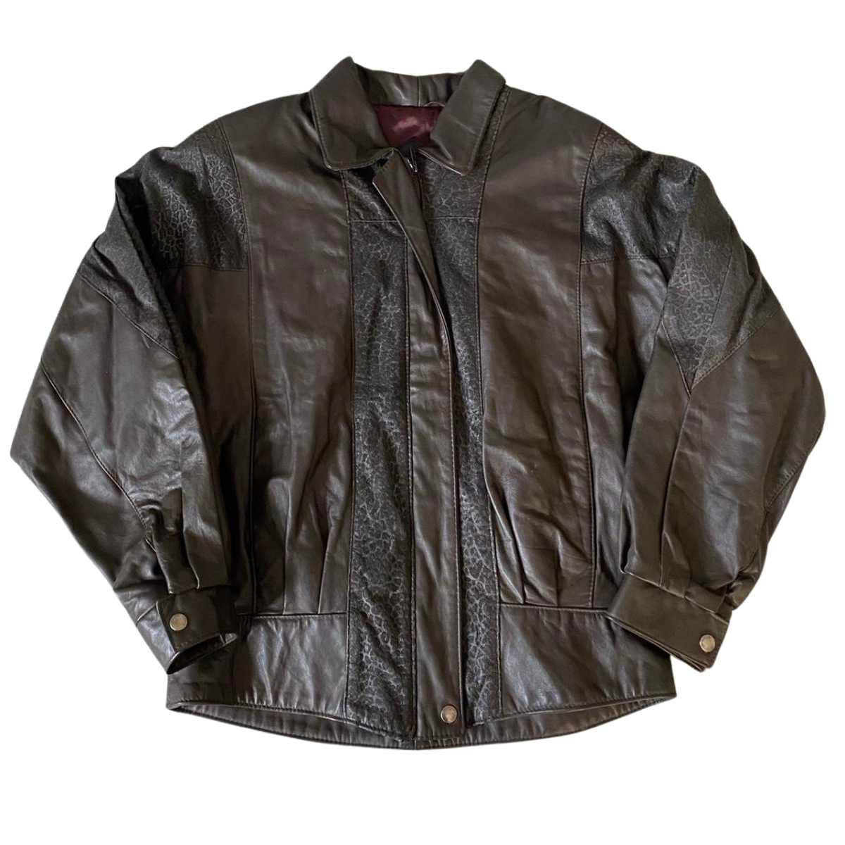 Cheetah Vintage Leather Bomber