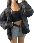 Oxy Leather Bomber