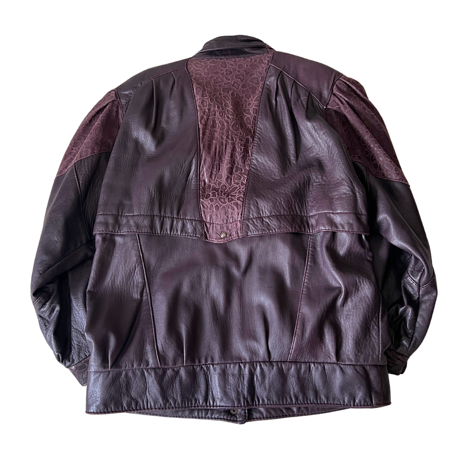 Cheetah Leather Bomber