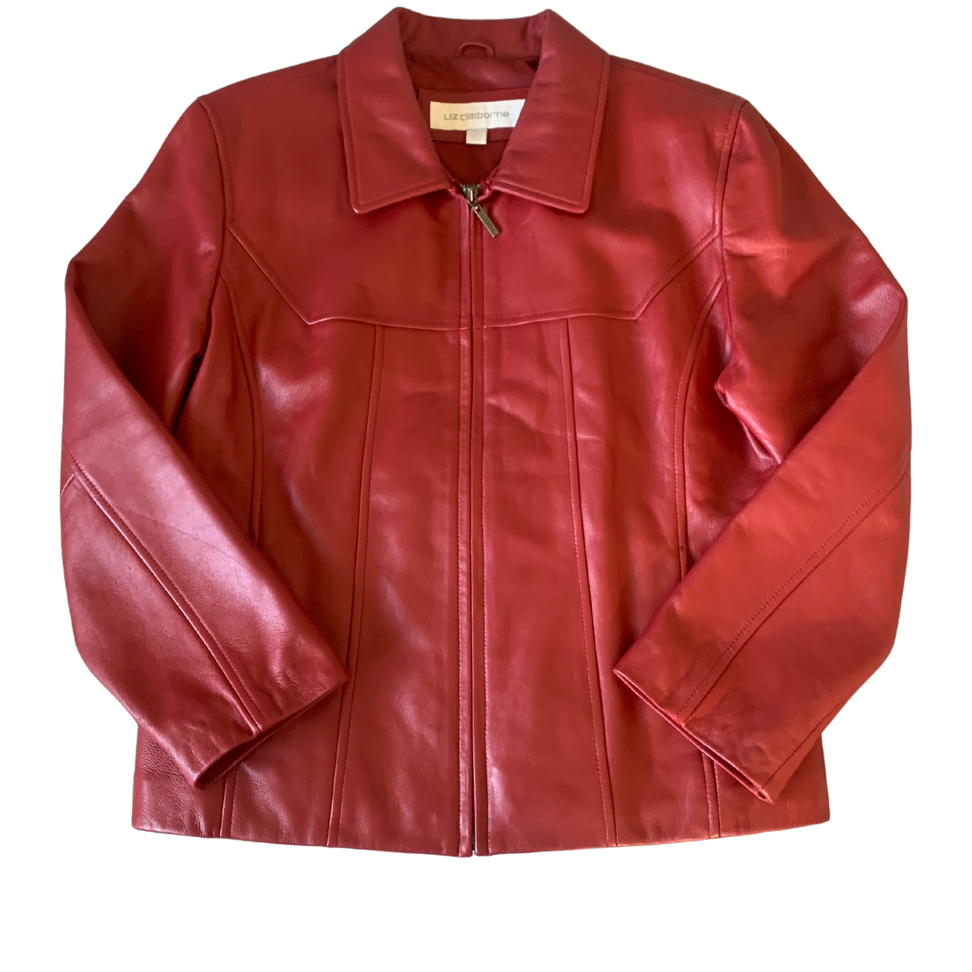 Red Claiborne Leather Jacket