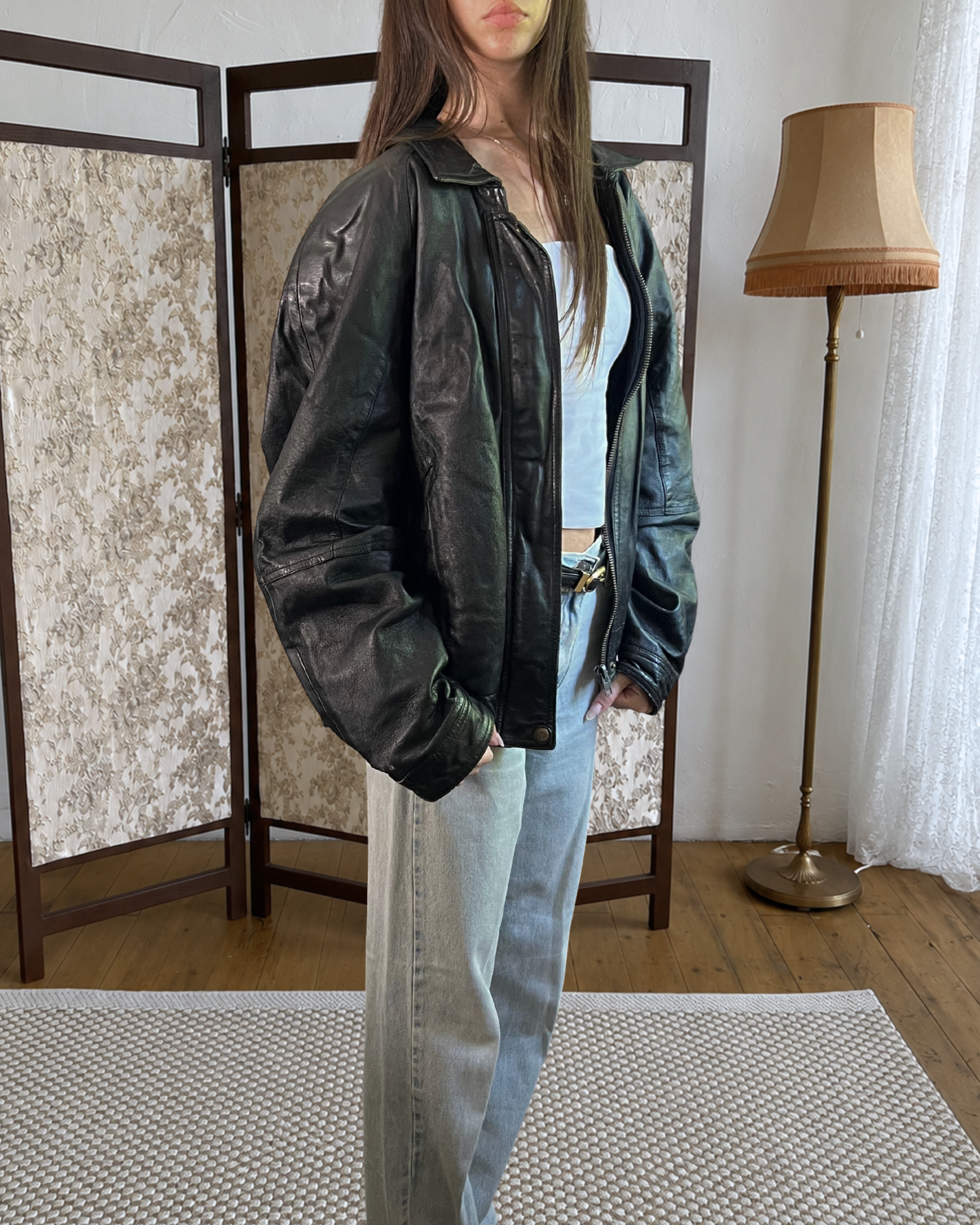Micha Leather Bomber