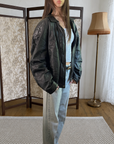 Micha Leather Bomber