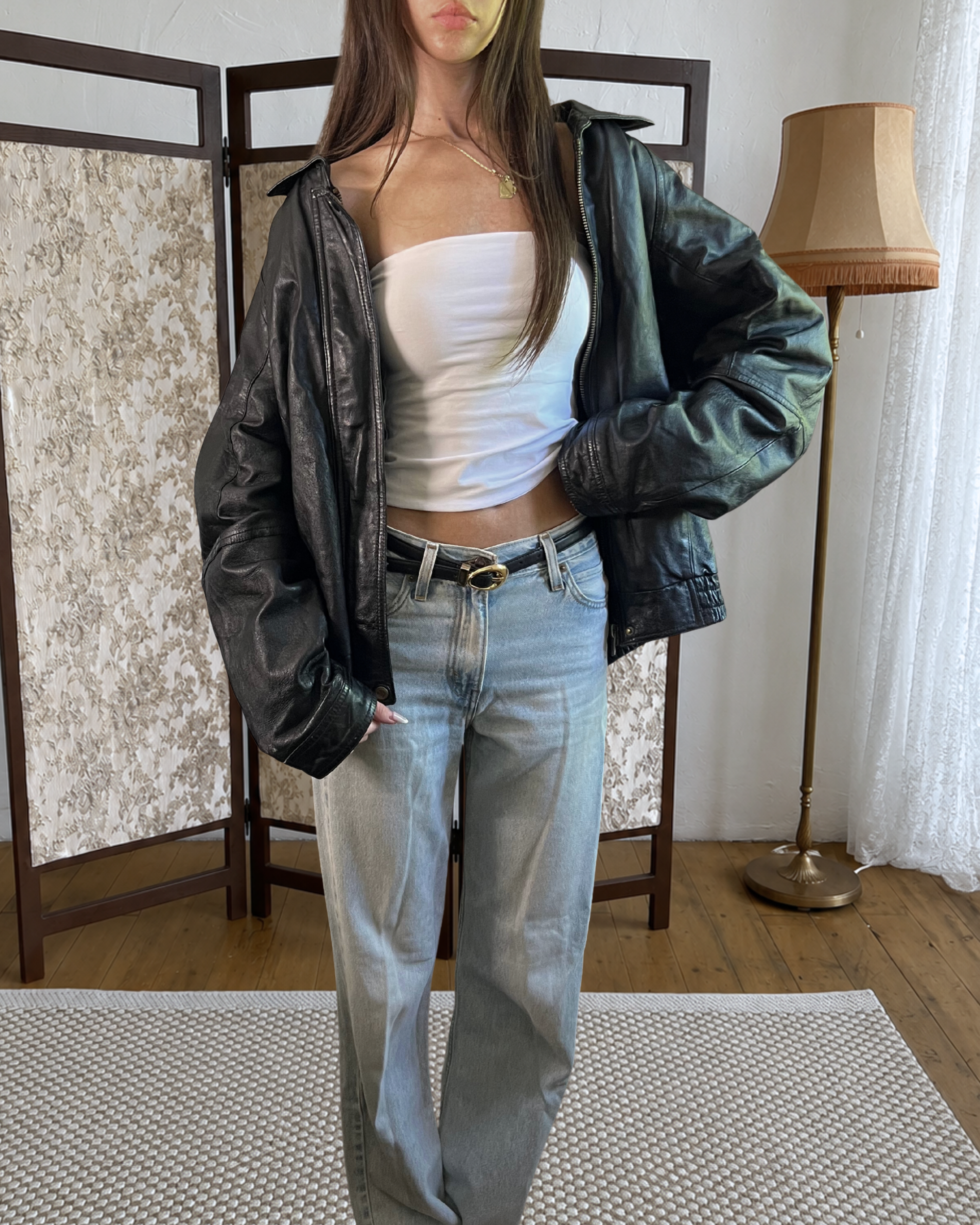 Micha Leather Bomber