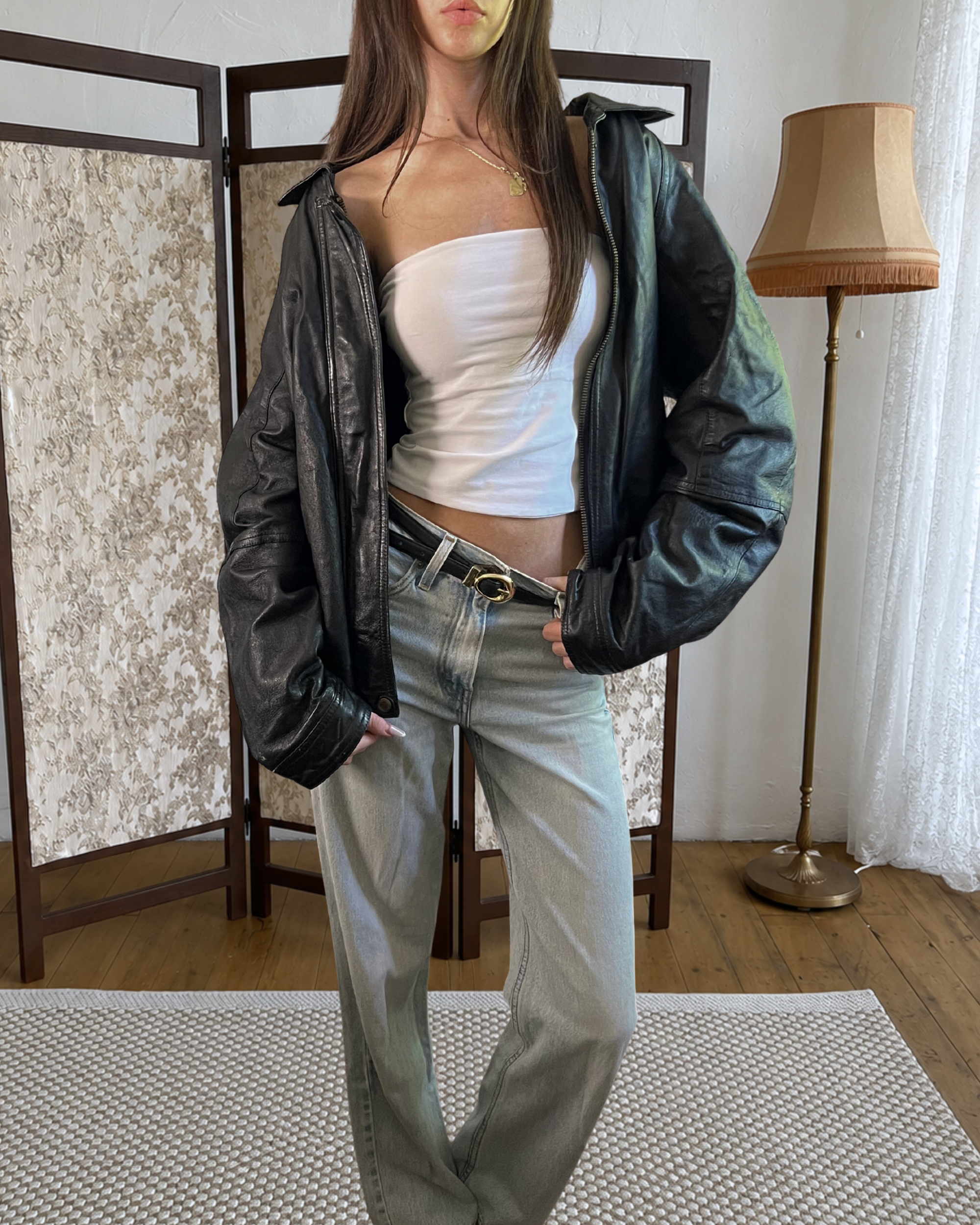 Micha Leather Bomber