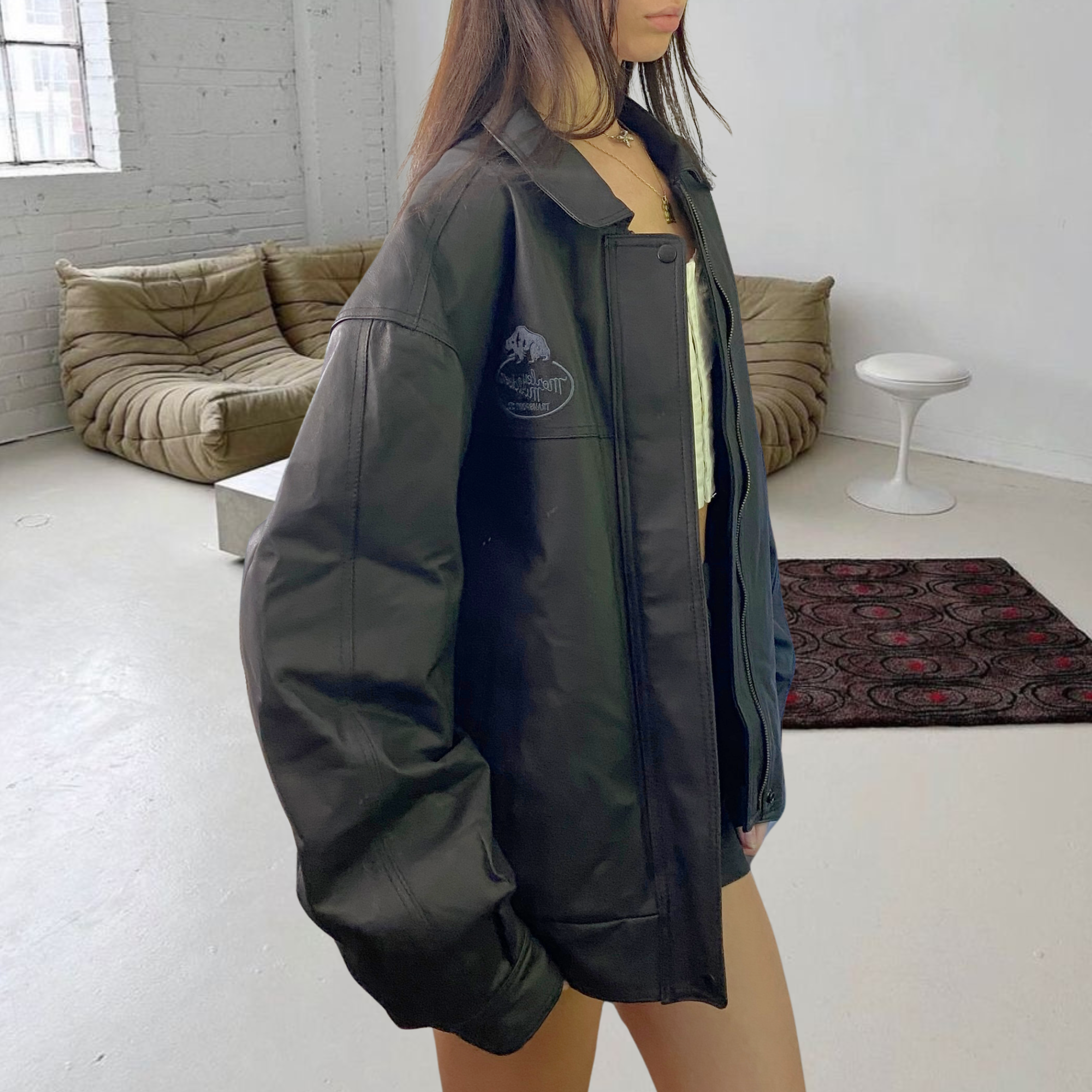 Eclipse Leather Bomber