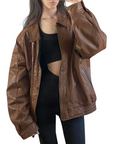 Cricketeer Vintage Leather Bomber