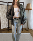 Rukus Leather Bomber
