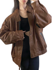 Cricketeer Vintage Leather Bomber