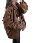 Cricketeer Vintage Leather Bomber