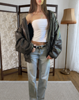 Rukus Leather Bomber