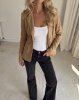 Lala Fur Trim Blazer