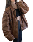 Cricketeer Vintage Leather Bomber