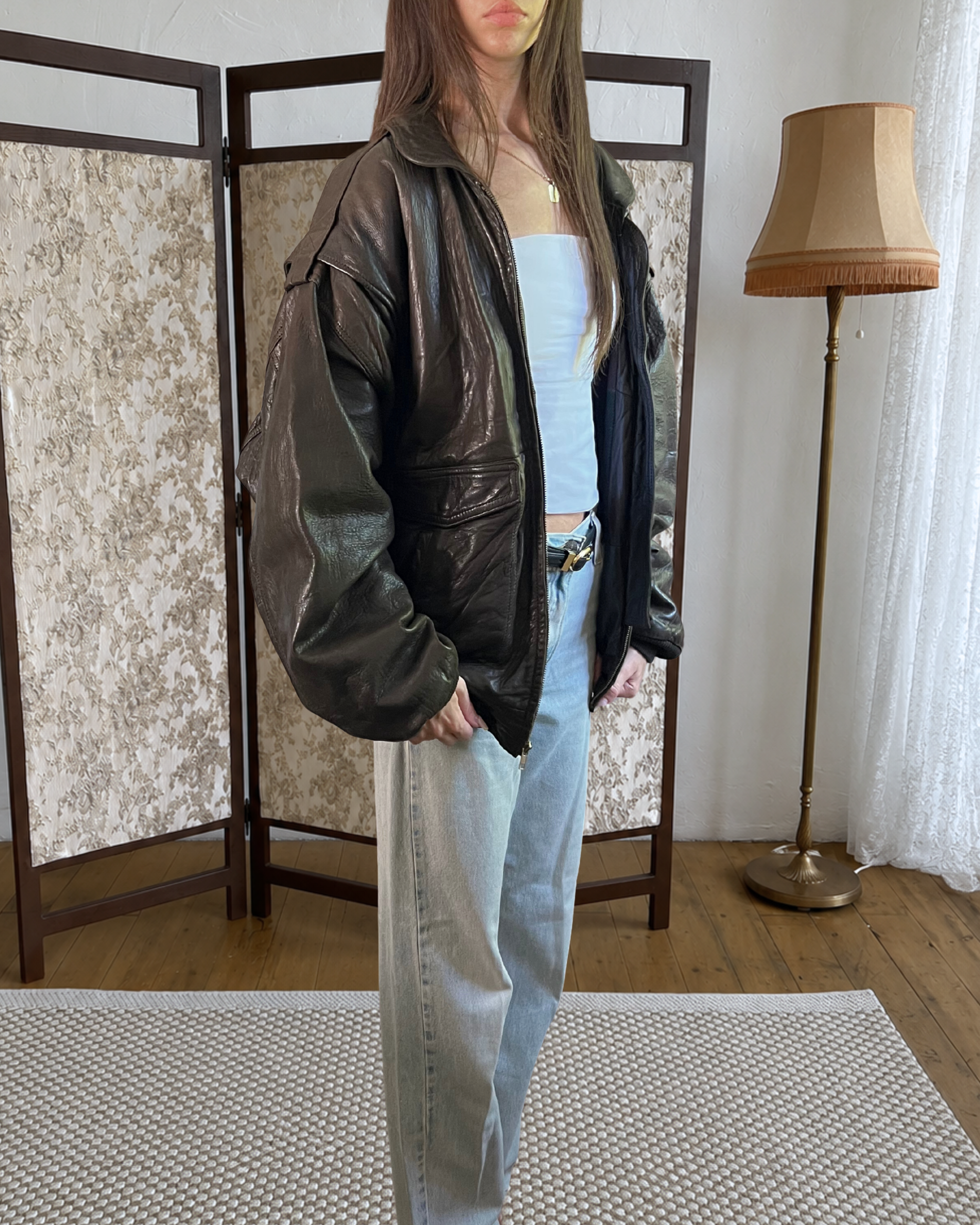 Rukus Leather Bomber