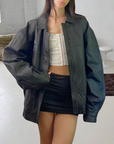 Eclipse Leather Bomber