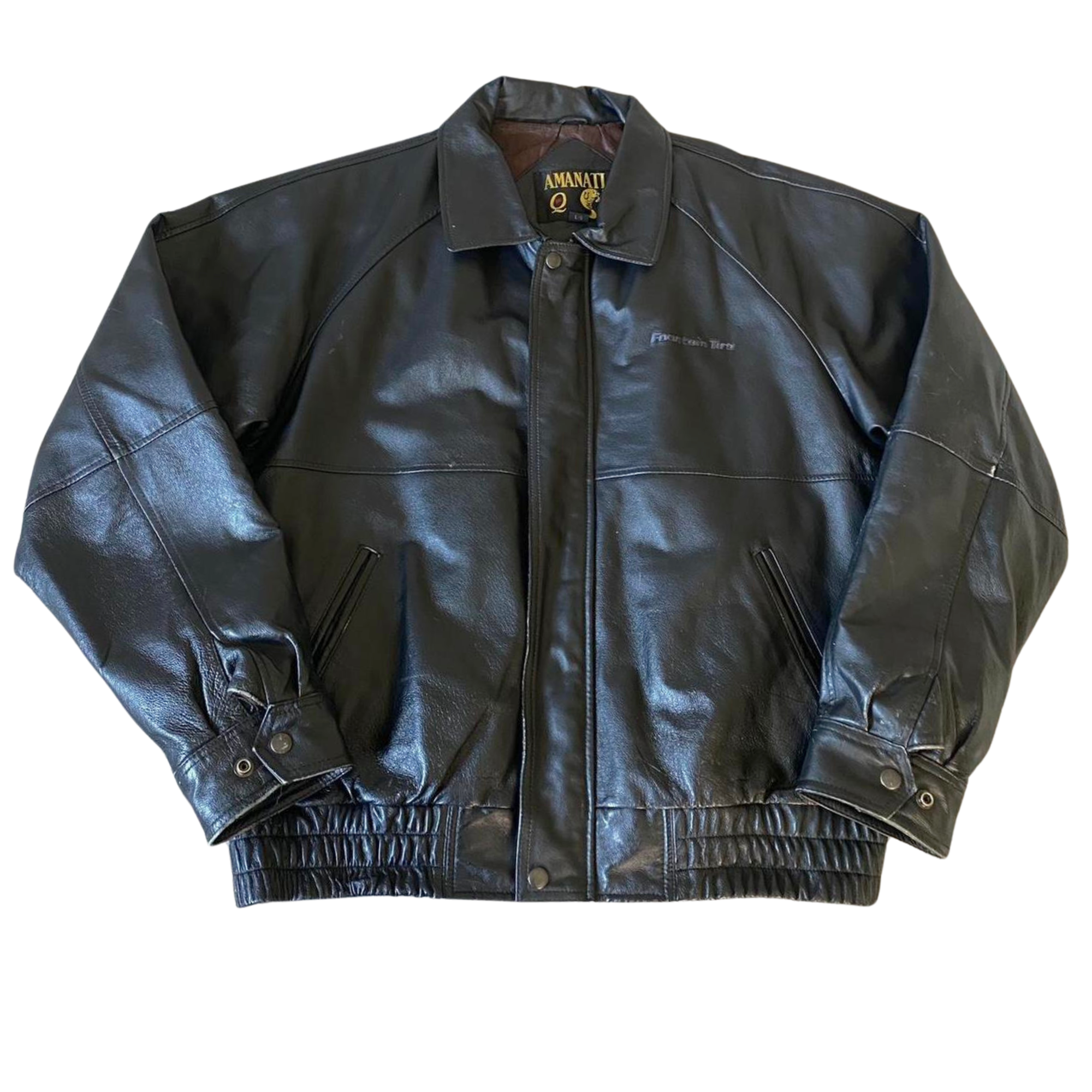 Amanati Leather Bomber