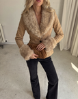 Lala Fur Trim Blazer