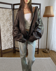 Croft Leather Bomber