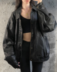 Mystic Leather Bomber