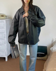 John's Bay Leather Bomber