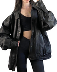 Mystic Leather Bomber