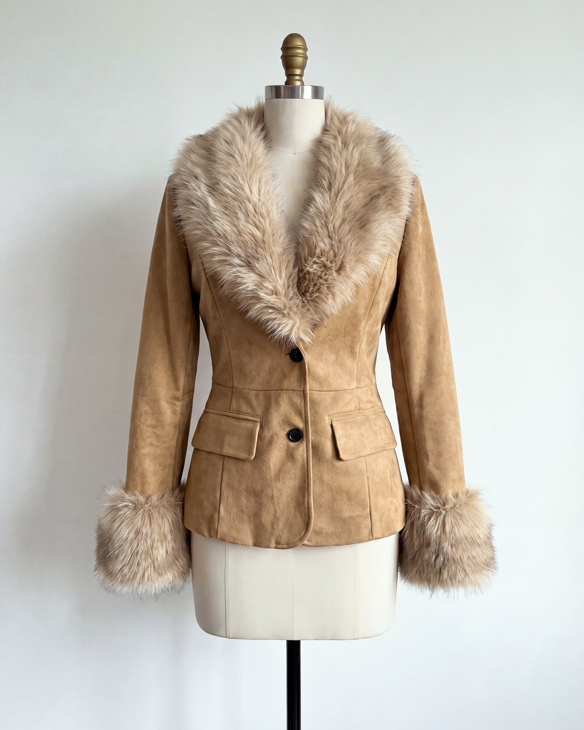 Lala Fur Trim Blazer