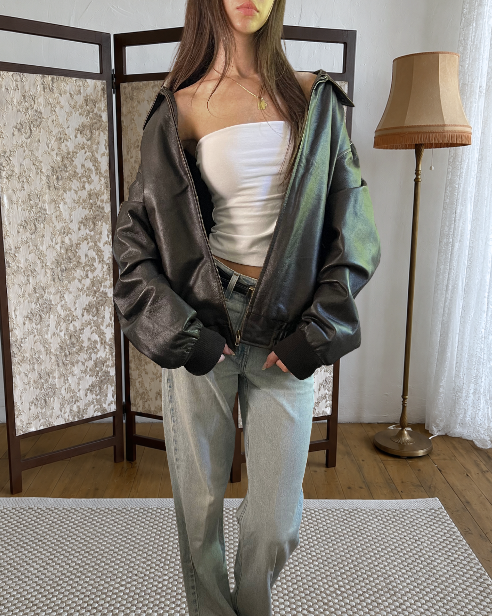 Denver Leather Bomber