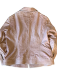 Pink Leather Bomber