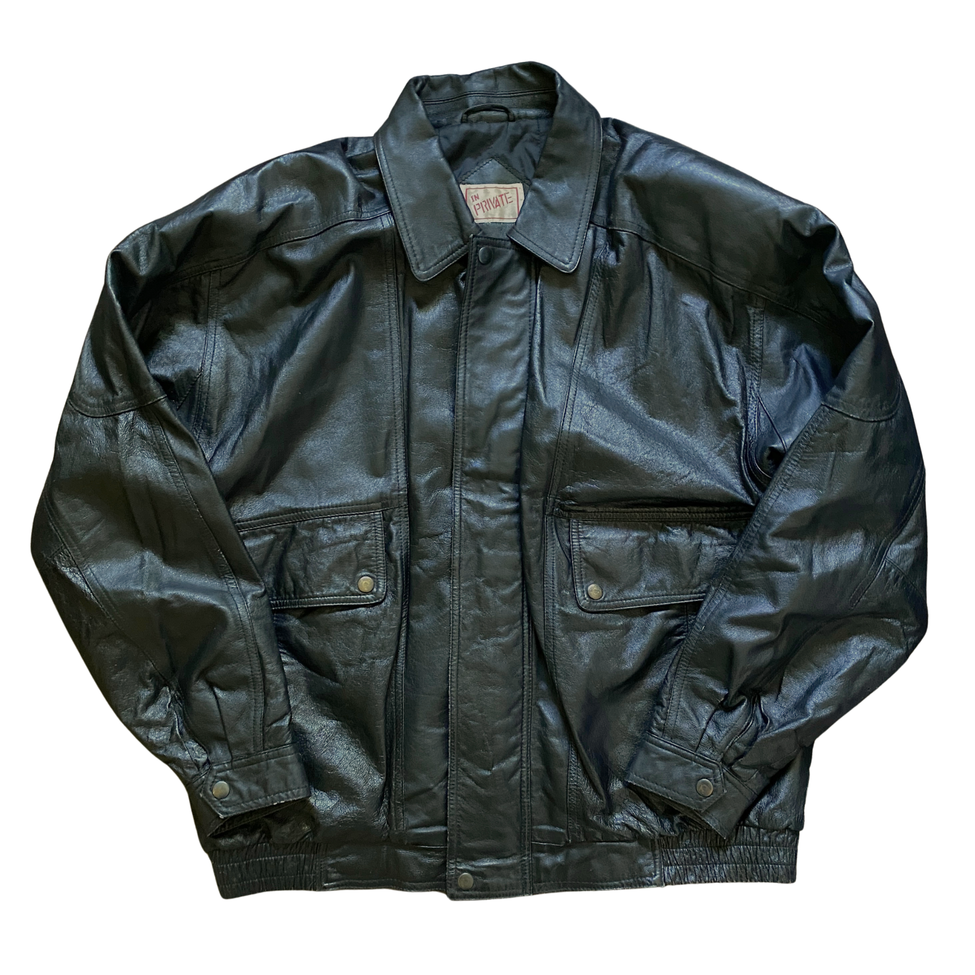 Midnight Leather Bomber