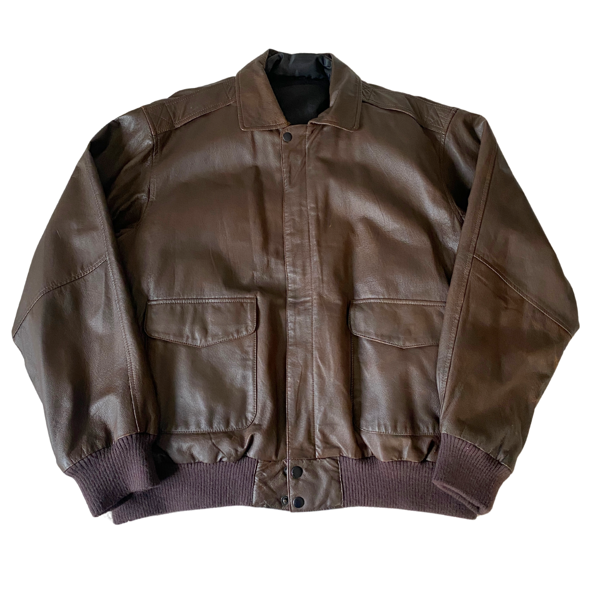 Burks Bay Leather Bomber