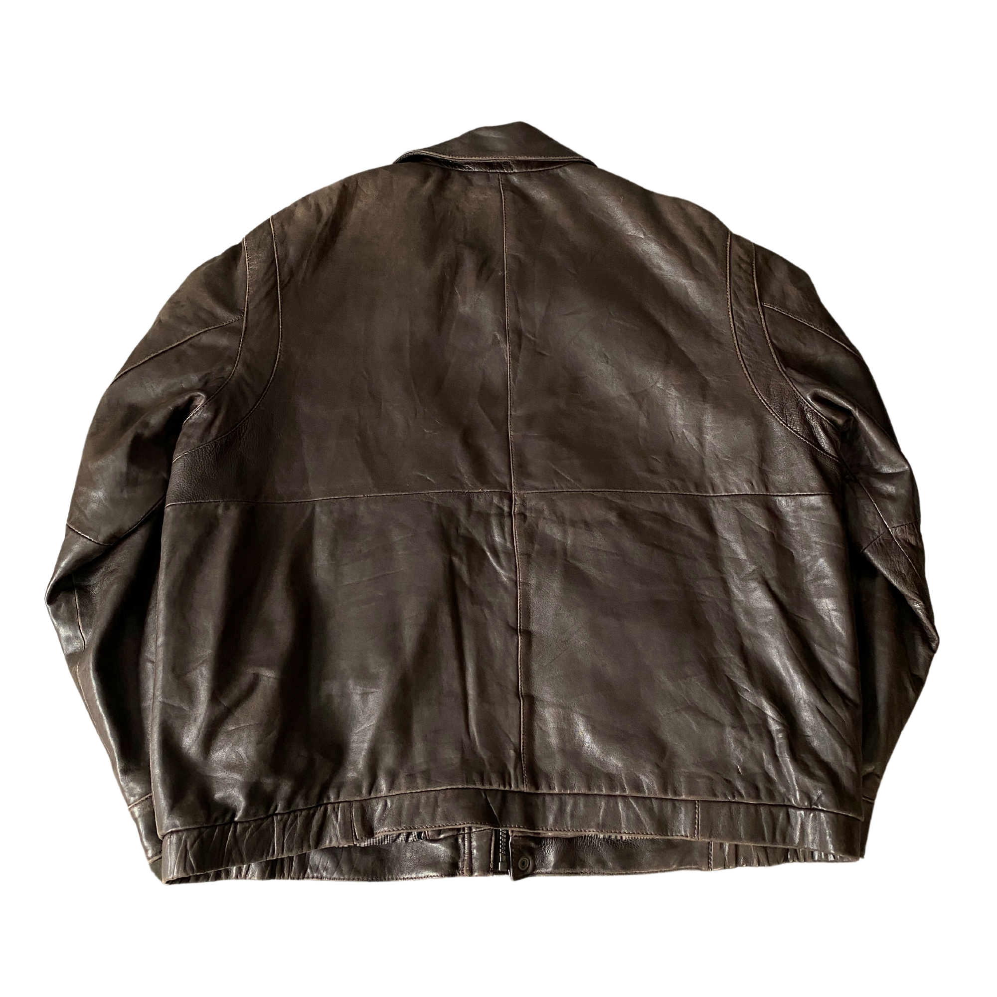 Perry Ellis Leather Bomber