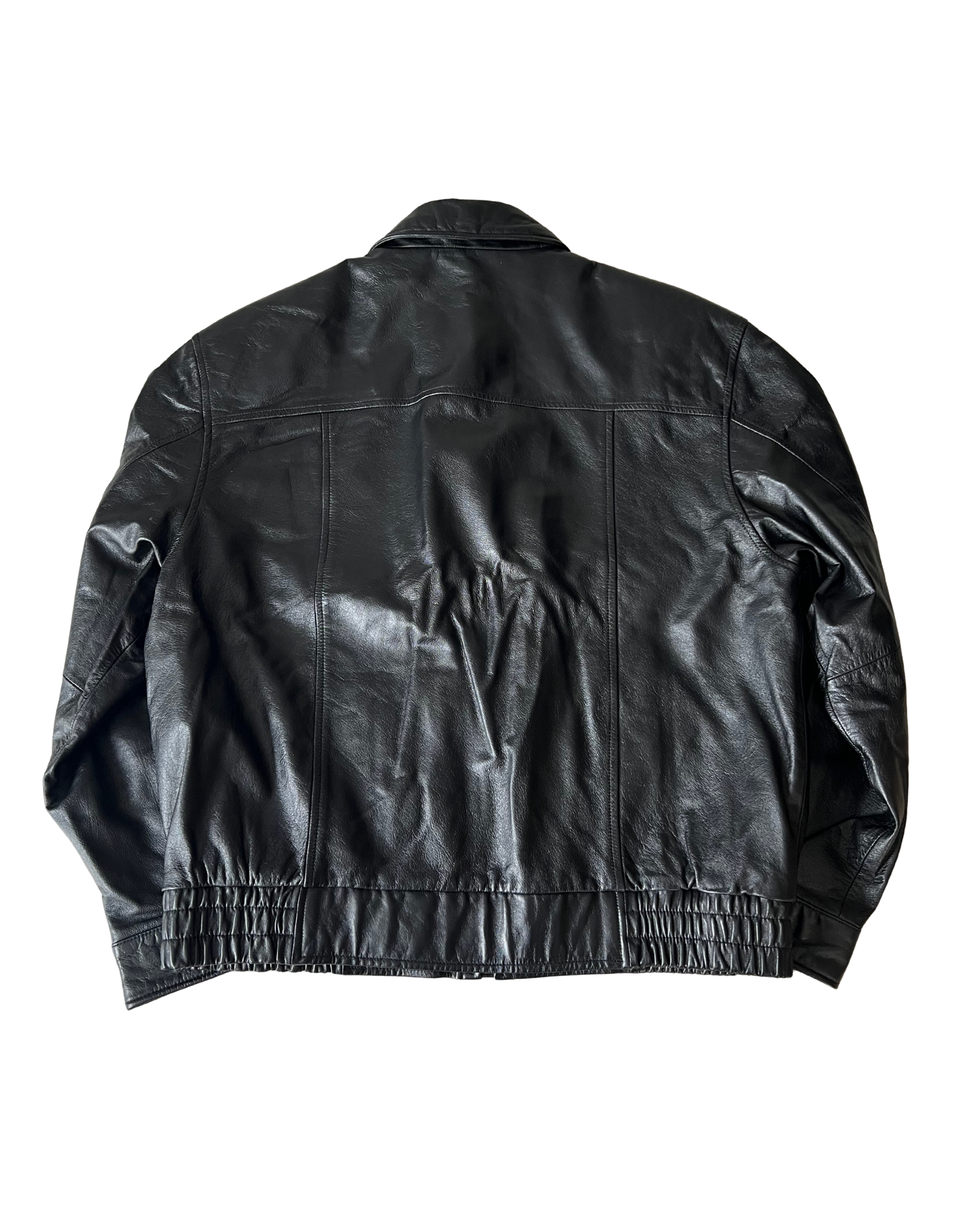 Dove Leather Bomber