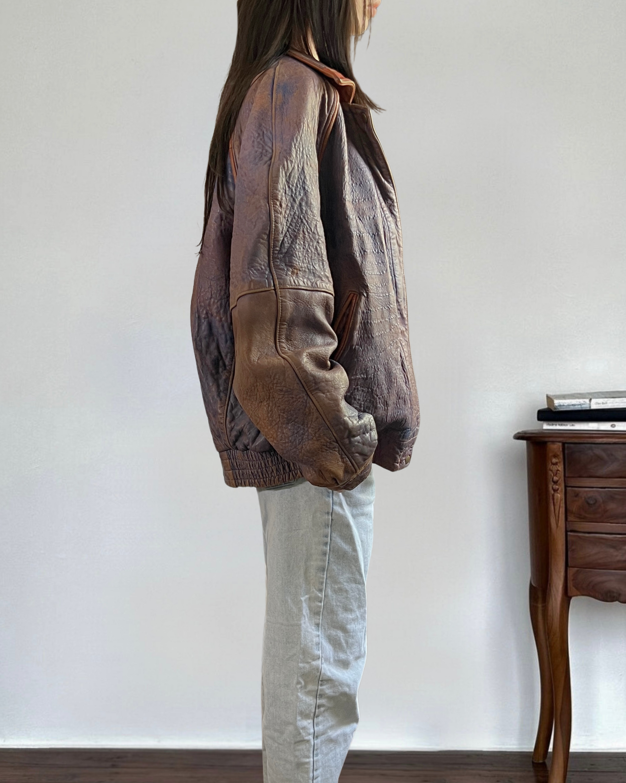 Edward Leather Bomber
