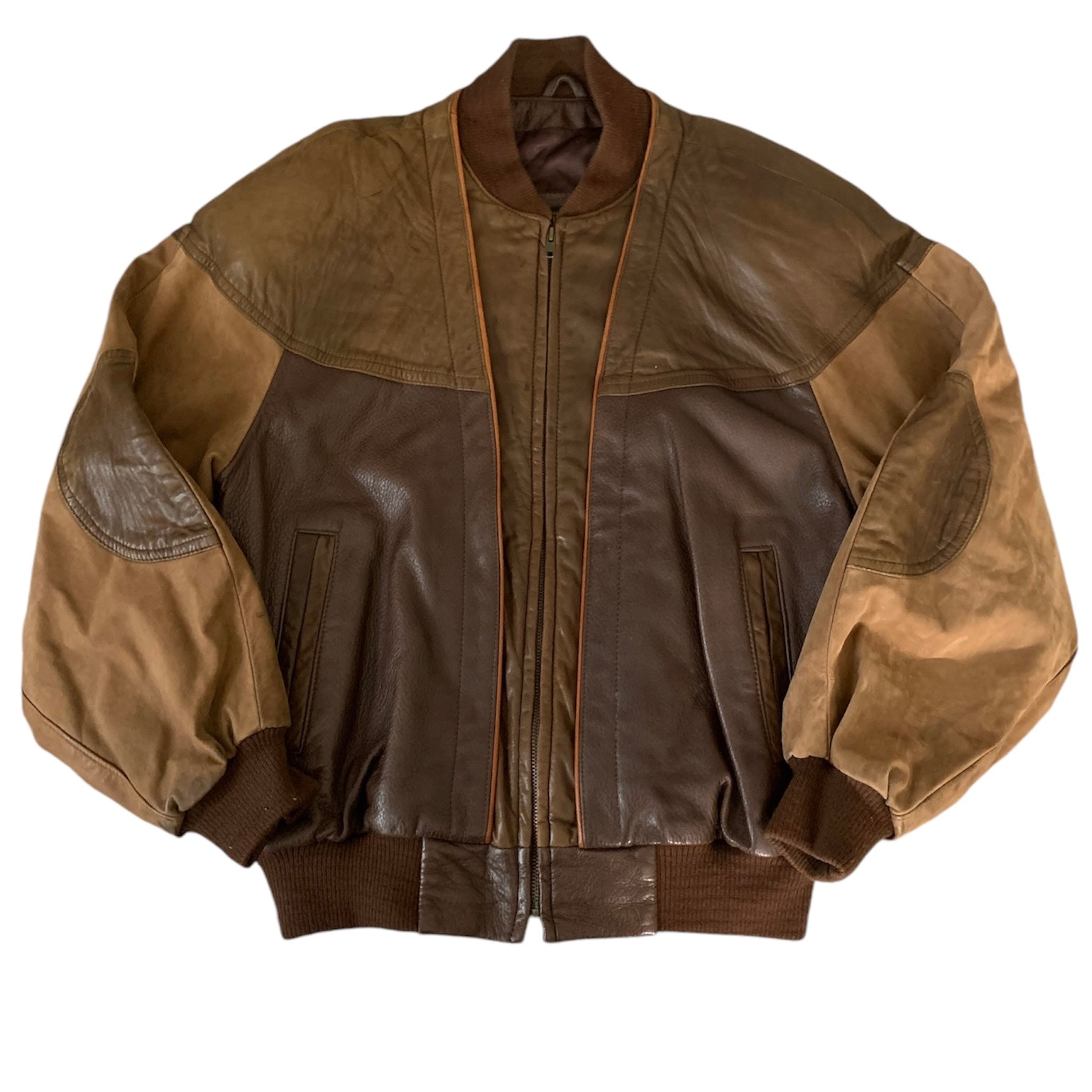 Multicolor Leather Bomber