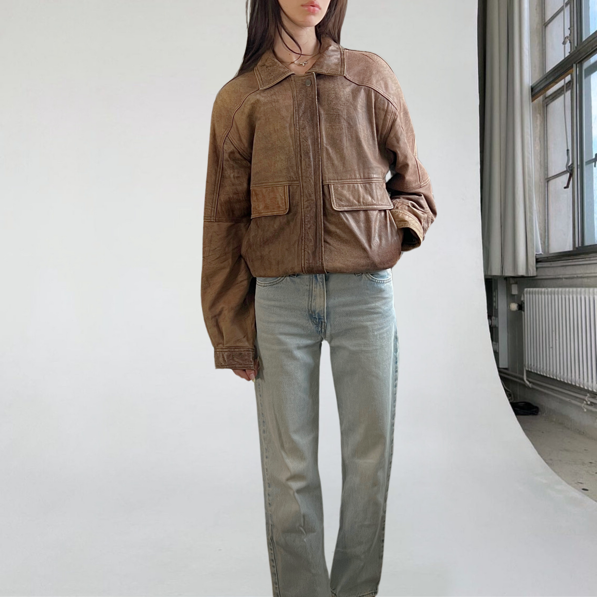 Reed Leather Bomber