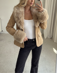 Lala Fur Trim Blazer